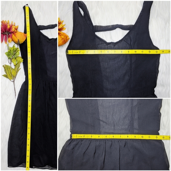 SOLD!! Brandy Melville Black Sheer Dress S - Picture 5 of 5